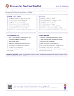 Preview of “Free Printable Kindergarten Readiness Checklist (One-Page PDF)”