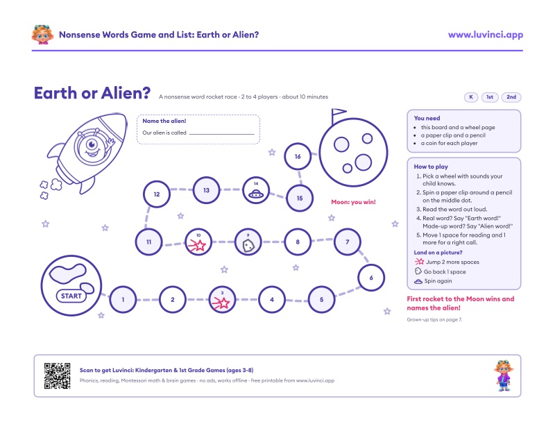 Preview of Nonsense Words List by Grade: Screened + Free PDF