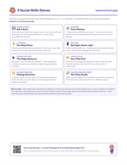 Preview of “Social Skills for Kindergarten: The 8 That Matter (and the Games That Build Them)”
