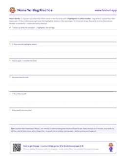 Preview of “How to Teach Your Child to Write Their Name (Free Practice PDF)”