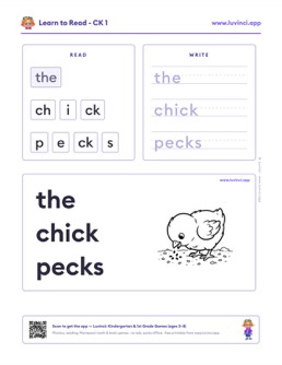 Preview of “the chick pecks”