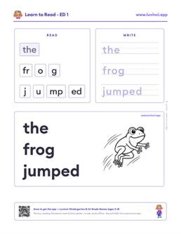 Preview of “the frog jumped”