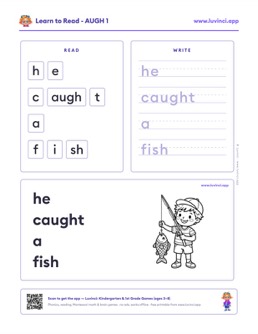 Preview of “he caught a fish”