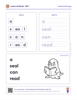 Preview of “a seal can read”